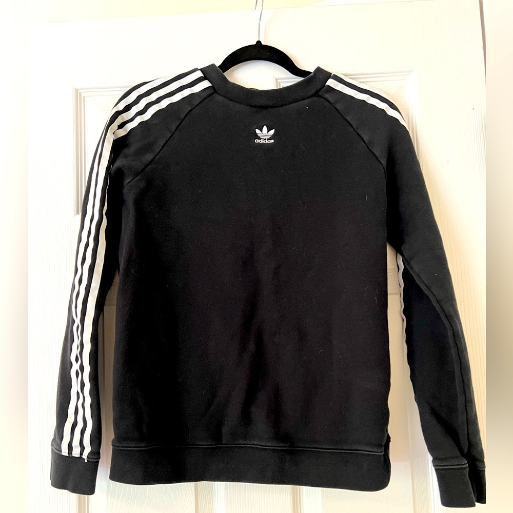 Adidas Black Crewneck Pullover Sweatshirt